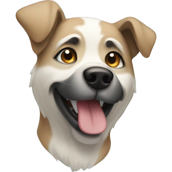 Winter dog emoji