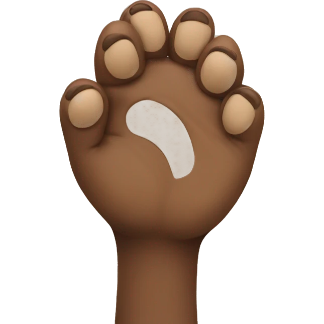 Bear making a bear with its paws emoji