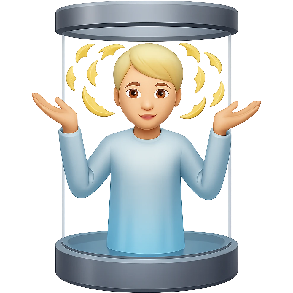 Add a teleportation machine to the teleportation emoji in the style of emoji with transparent background. emoji