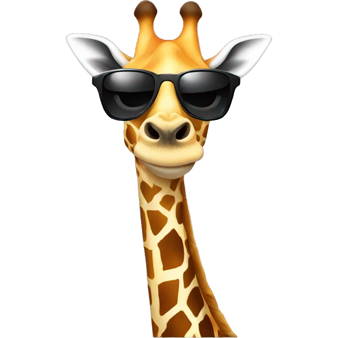 giraffe with sunglasses emoji
