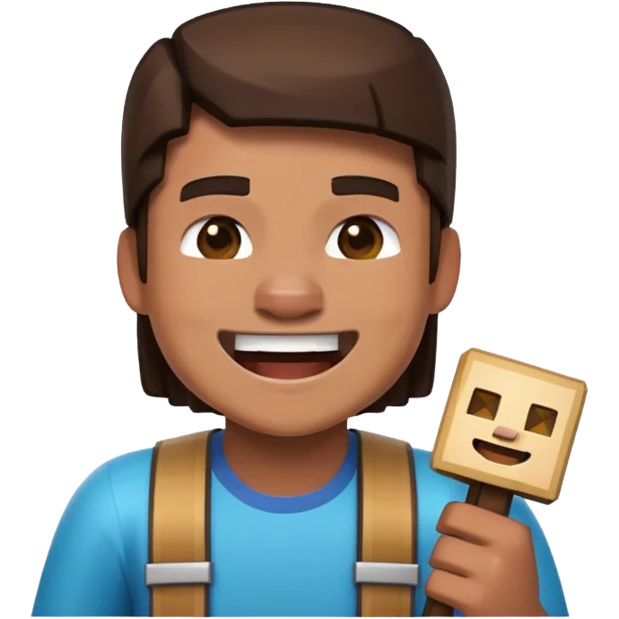 Emoji mdr with it is minecraft player emoji