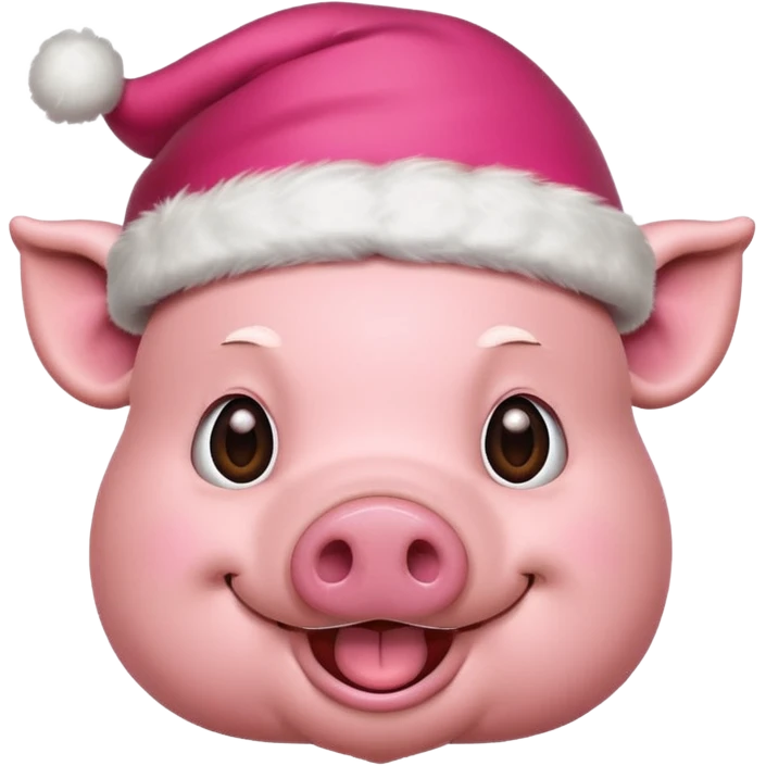 Christmas pig emoji