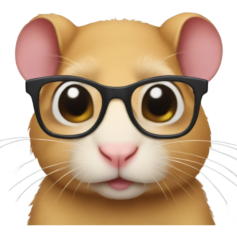 Gerbil wearing glasses emoji