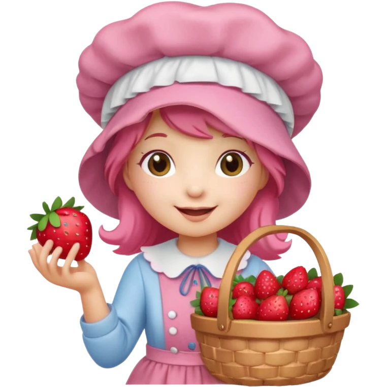 Vintage cartoon character strawberry shortcake emoji