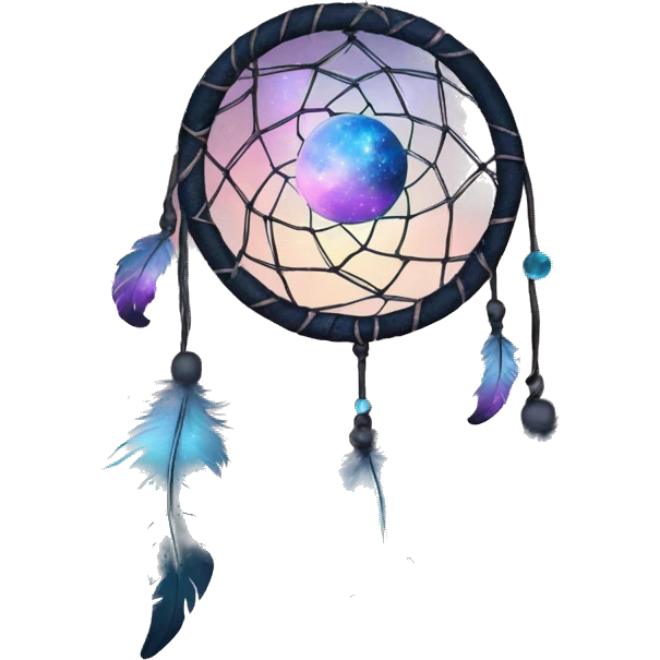 Sparkly moon-and-stars-galaxy-dreamcatcher emoji