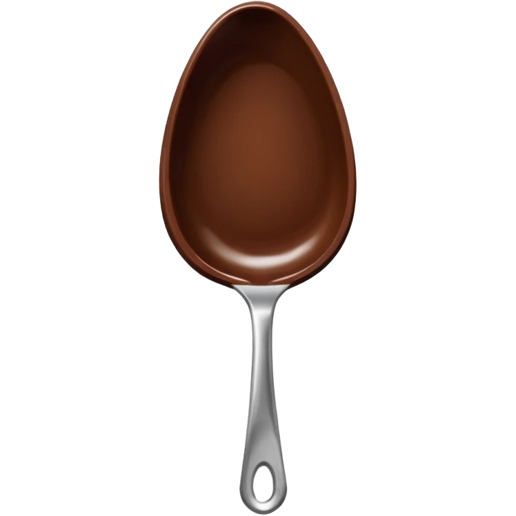 chocolate spoon made full of chocolate emoji