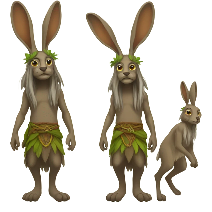Druid that is a bipedal Hare emoji