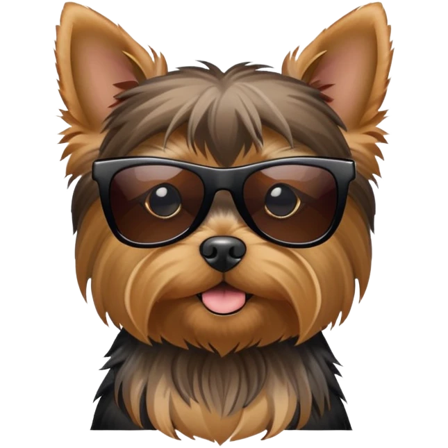 Yorkshire Terrier in sunglasses  emoji