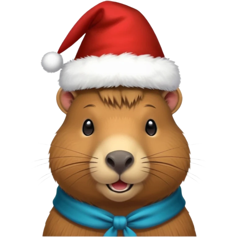 a capybara in a New Year's hat emoji