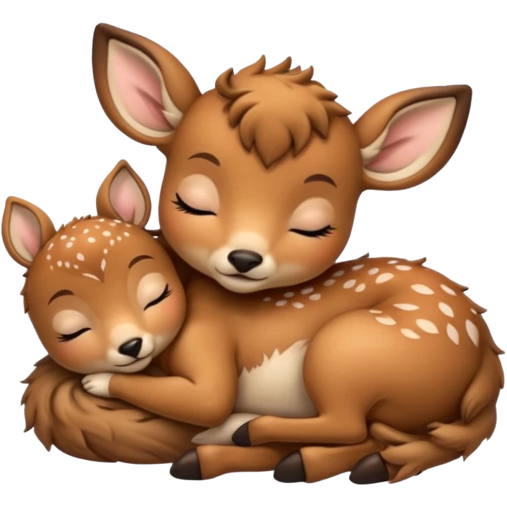 Baby deer sleeping emoji