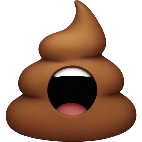 Inverted poop emoji emoji
