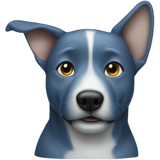Blue dog emoji