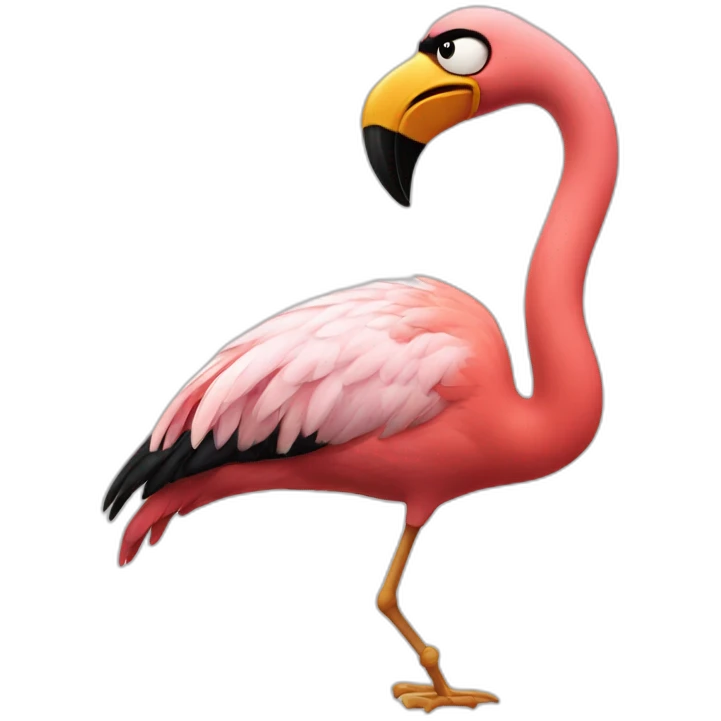 angry birds flamingo emoji