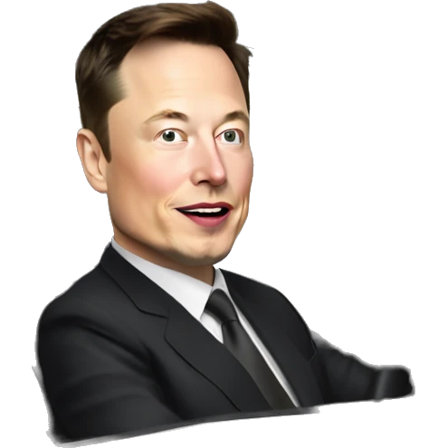Elon musk driving a Tesla emoji