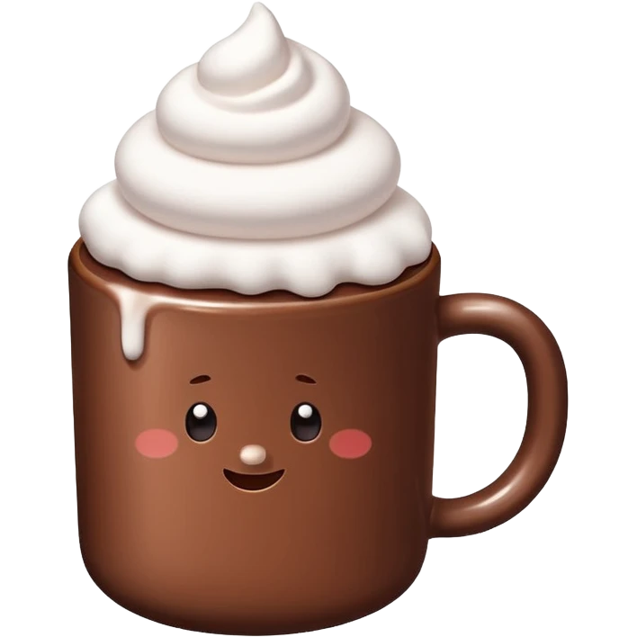 A cute Christ hot chocolate with marshmallows emoji  emoji