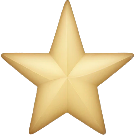 Horizontal cut half star emoji