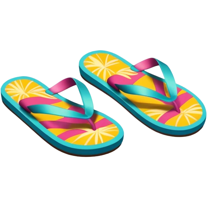 Hawaiian beach slippers emoji