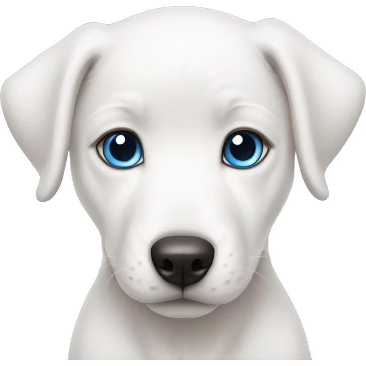 white puppy blue eyes emoji
