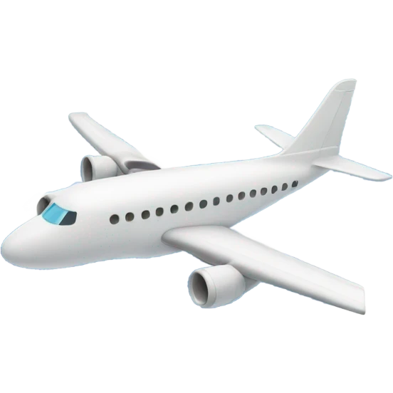 Plane in the sky with clouds emoji