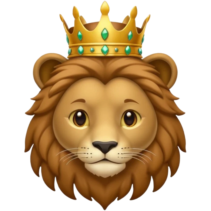 Leão com coroa emoji