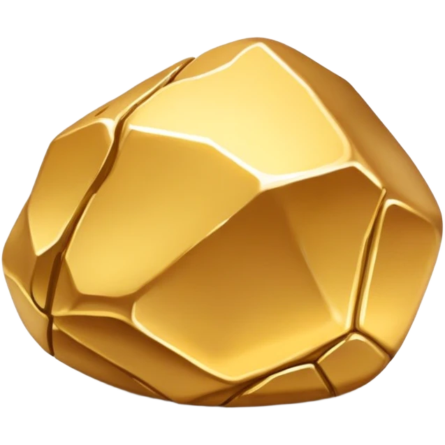 shiny gold metal nugget emoji