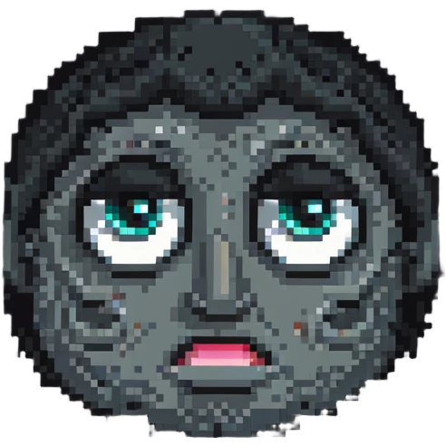 stone character named Pedro with expressive eyes emoji