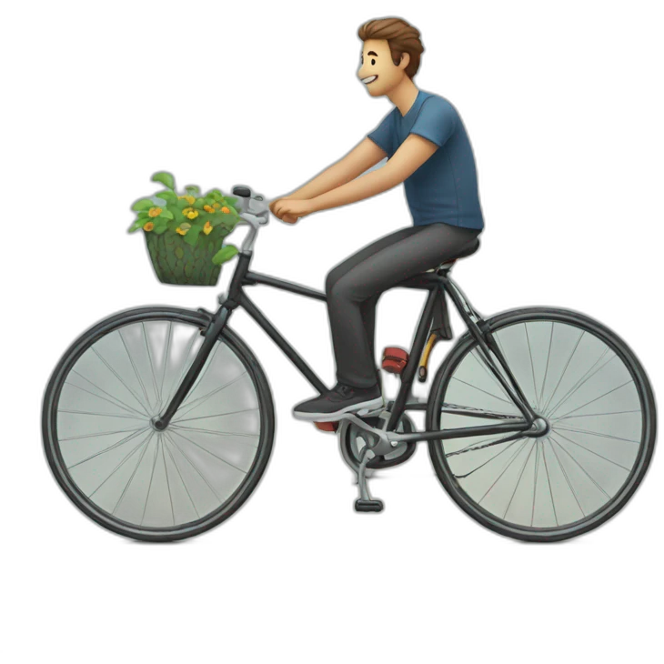Chat sur un velo emoji