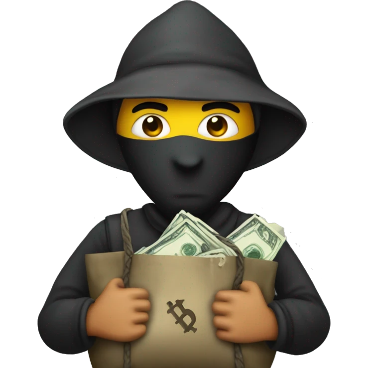 Robber with money bag emoji