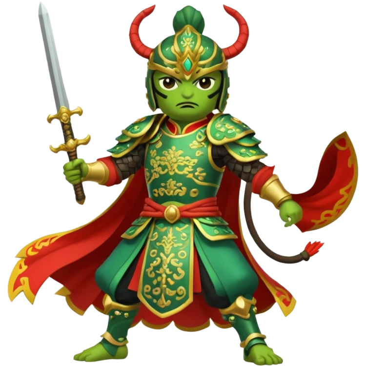 Pepe as Lu bu from 3 kingdoms in discord emoji format  emoji