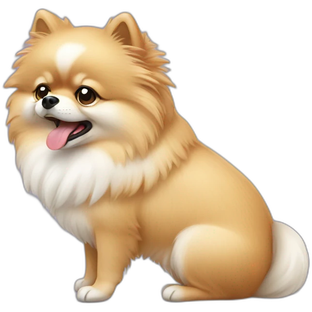pomeranian white crying emoji