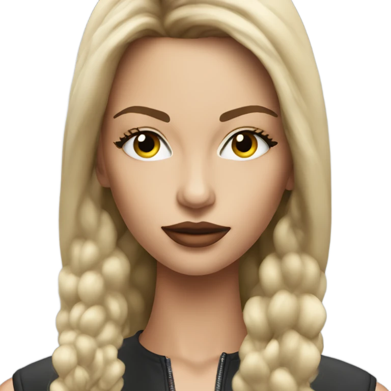 model on runway seen through scope emoji