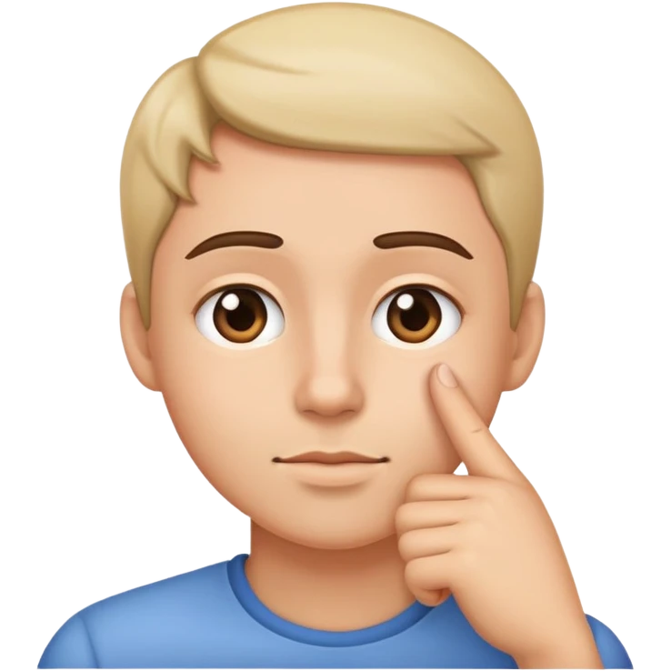 Emoji mit dem Zeigefinger neben der Backe  emoji