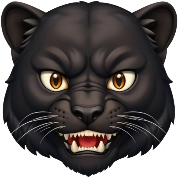 cara de una pantera enojada animal emoji