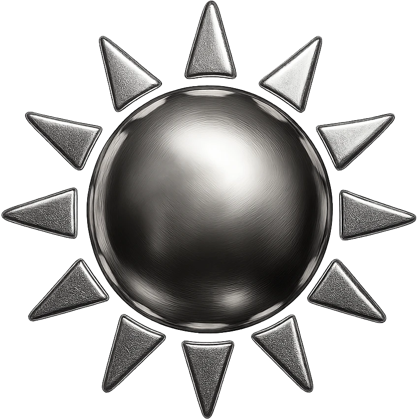 yellow sun, chrome style, apple emoji inspired emoji