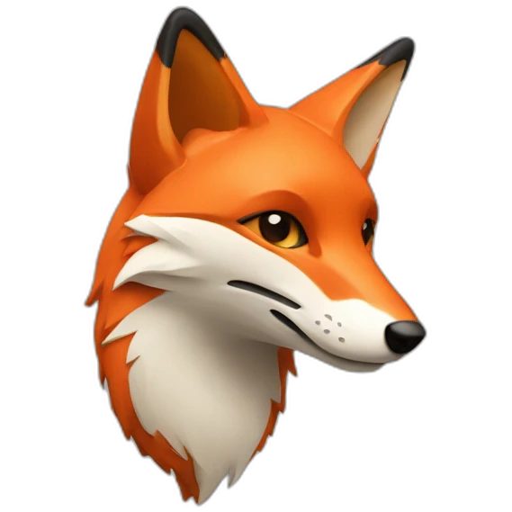 Minimalistic red fox head emoji