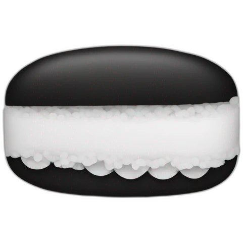 sushi black and white emoji