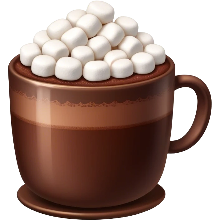 cocoa with tiny marshmallows emoji