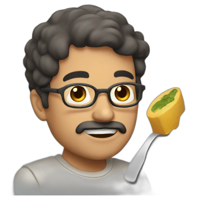 Antonio comiendo siwarma emoji