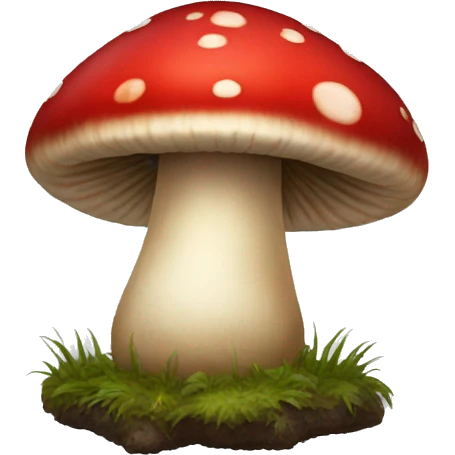 Deep red toadstool emoji