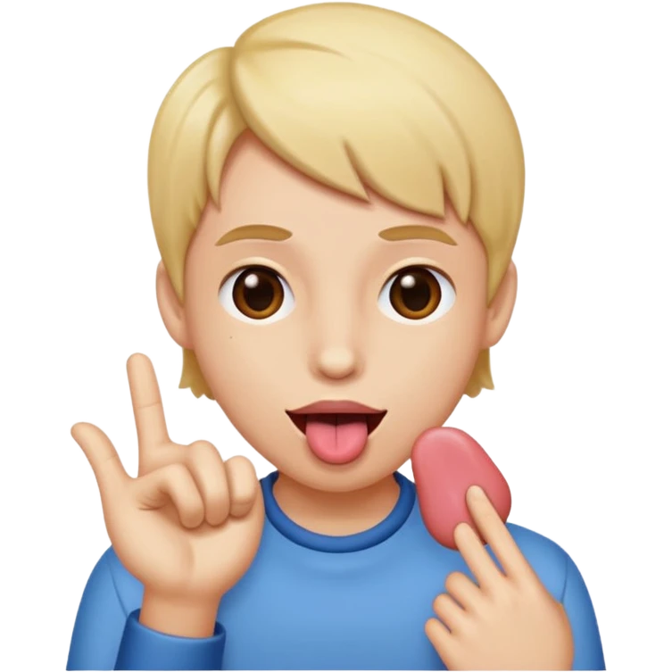tongue out with hand on the side emoji
