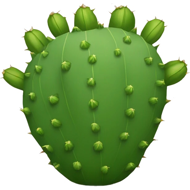 round Nopal without pot emoji