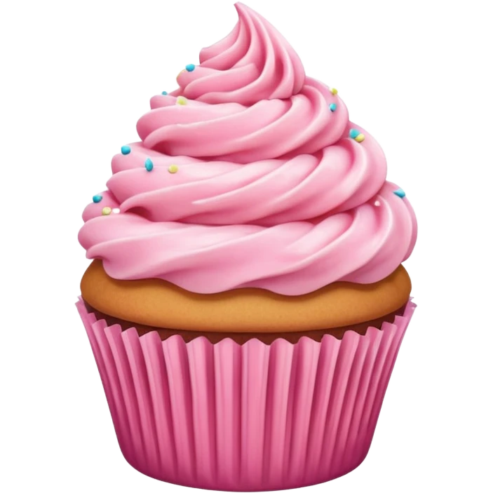 Cupcake with pink icing emoji