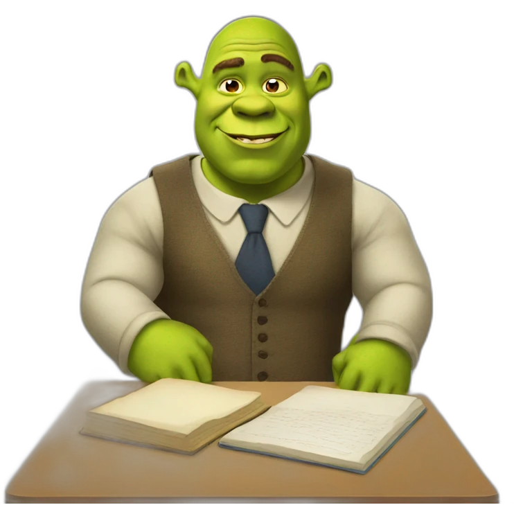 shrek as a teacher emoji