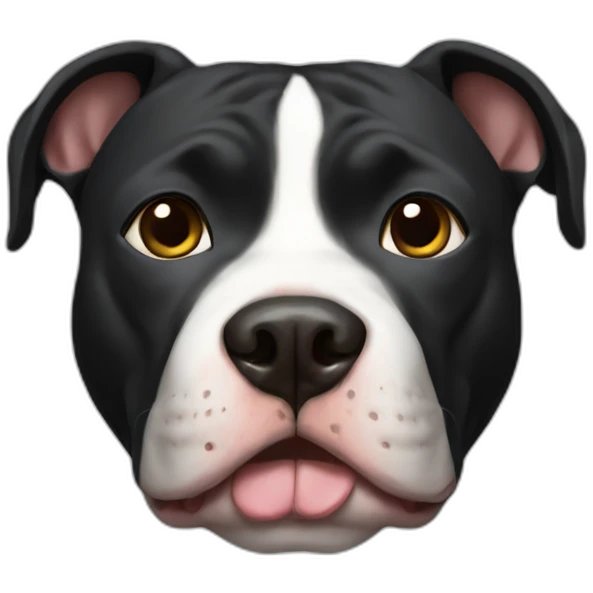 Black friendly pitbull emoji