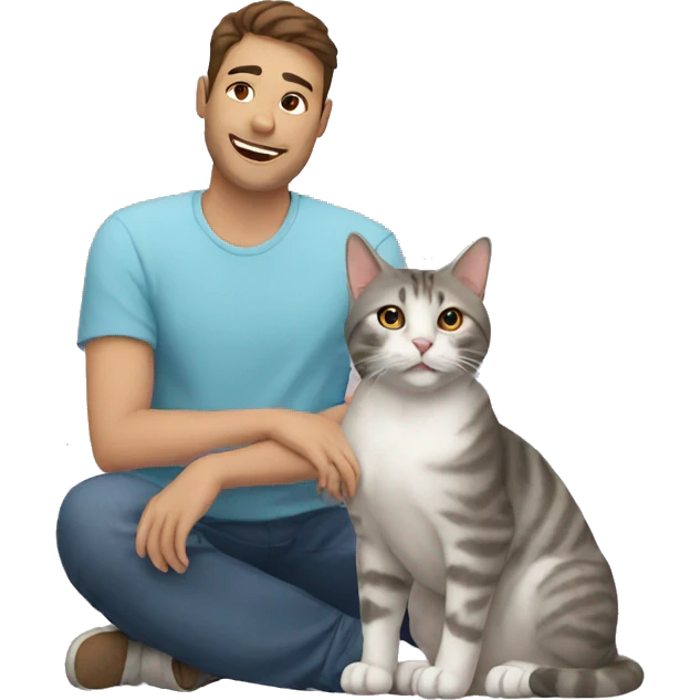 Cat with owner emoji