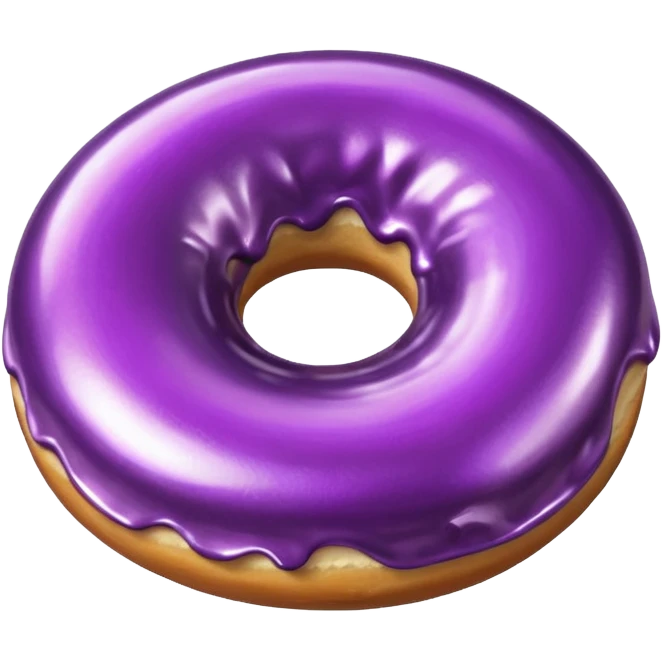 metallic purple donut shaped candy emoji
