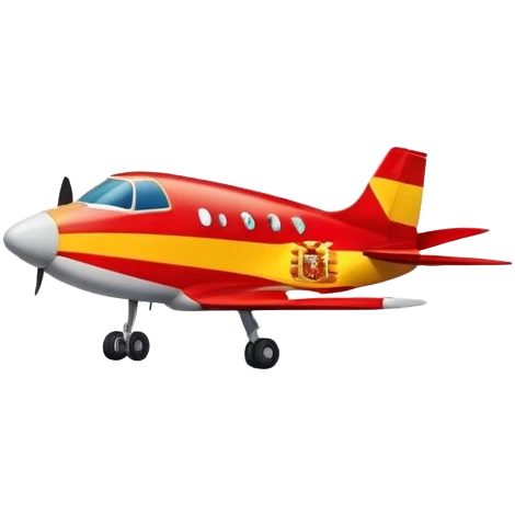 Bandera de España con avión emoji