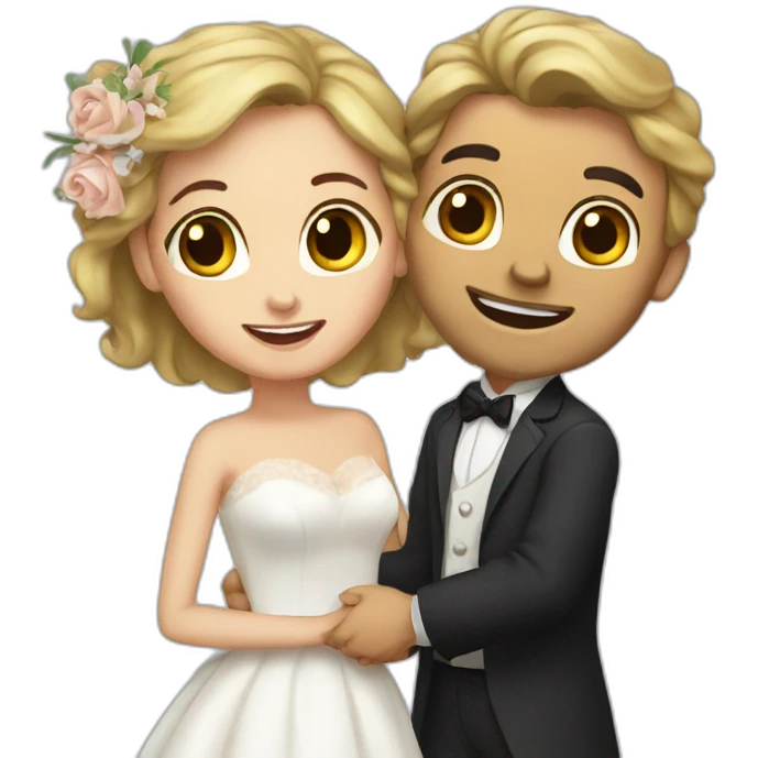 Couple mariés emoji