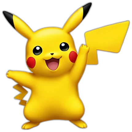 Waving pikachu emoji