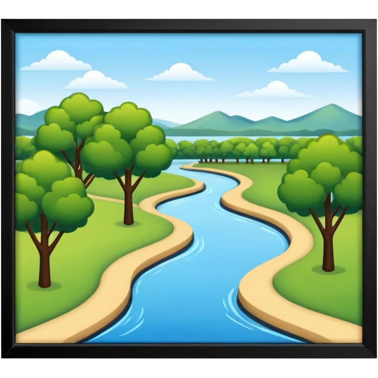 minimal park and river emoji
